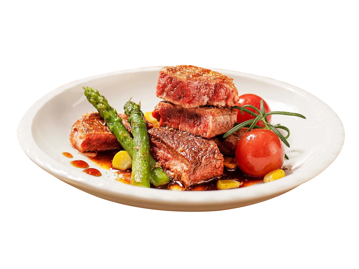 牛肉配時蔬成品圖